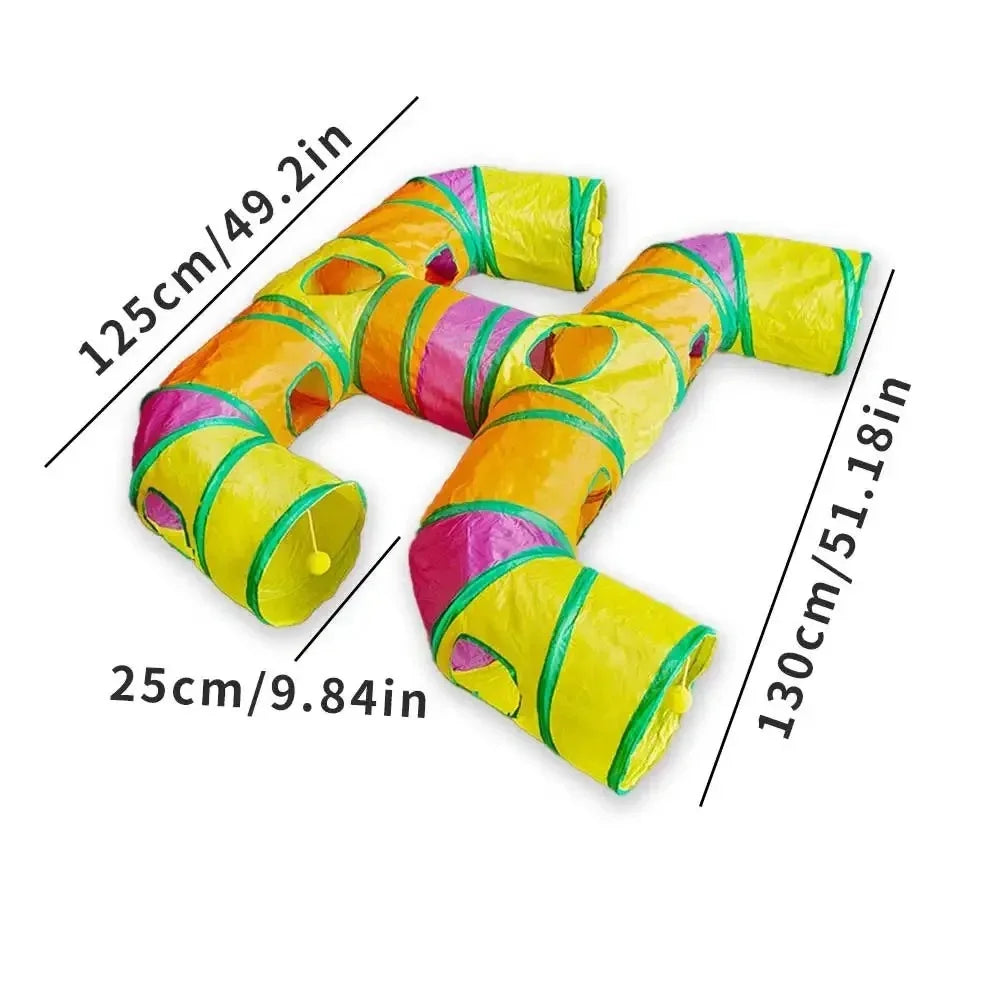 Three Ways Tunnel Cubes Foldable Bending Fun Toy
