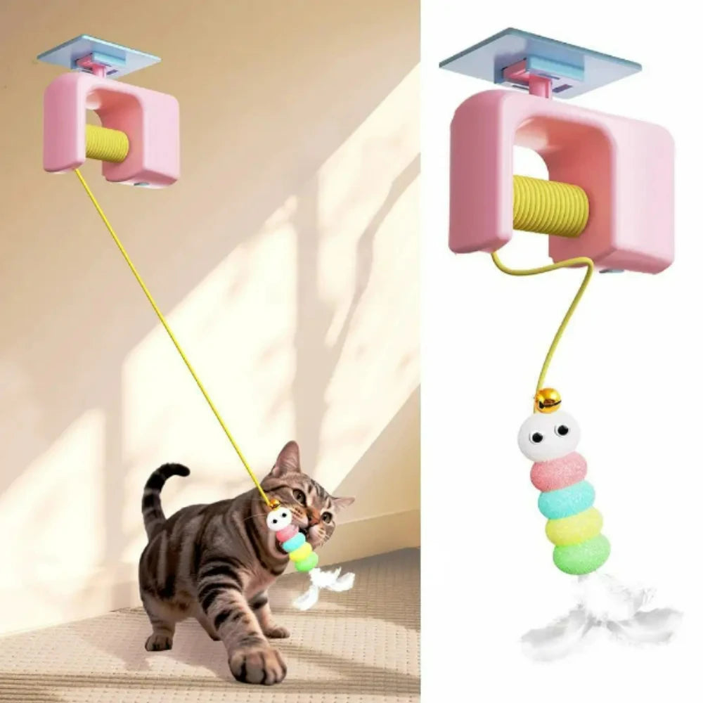 Electric Interactive Cat Teasing Stick Toy