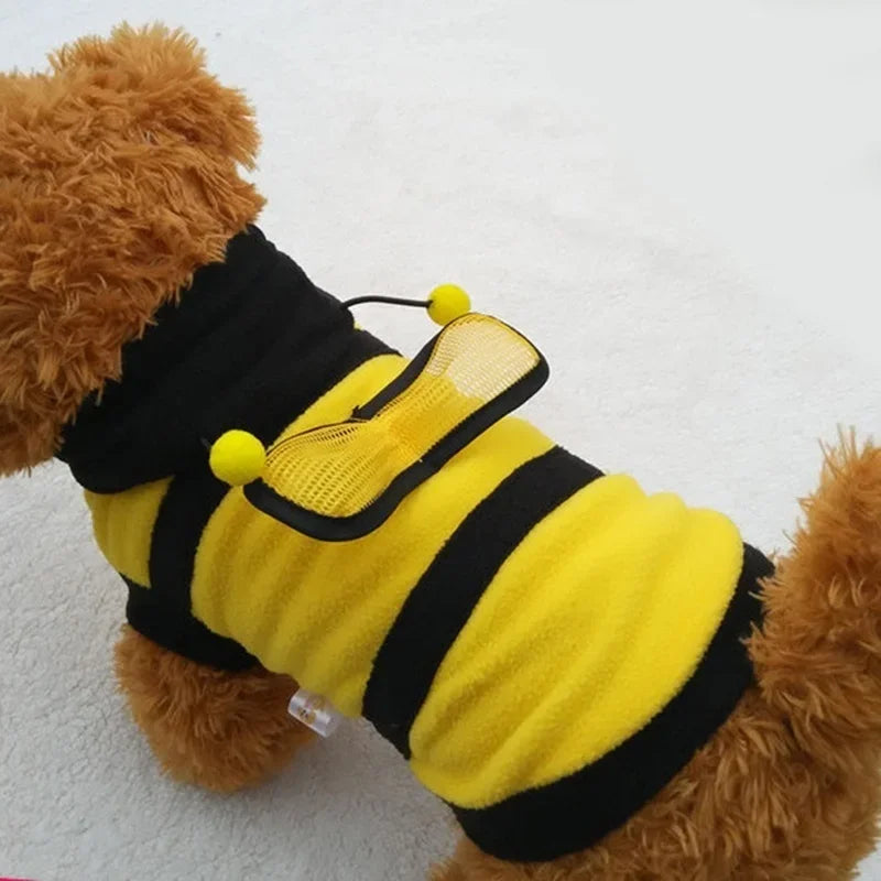 Bee Pet Puppy Coat Apparel Outfit Fleece Clothes