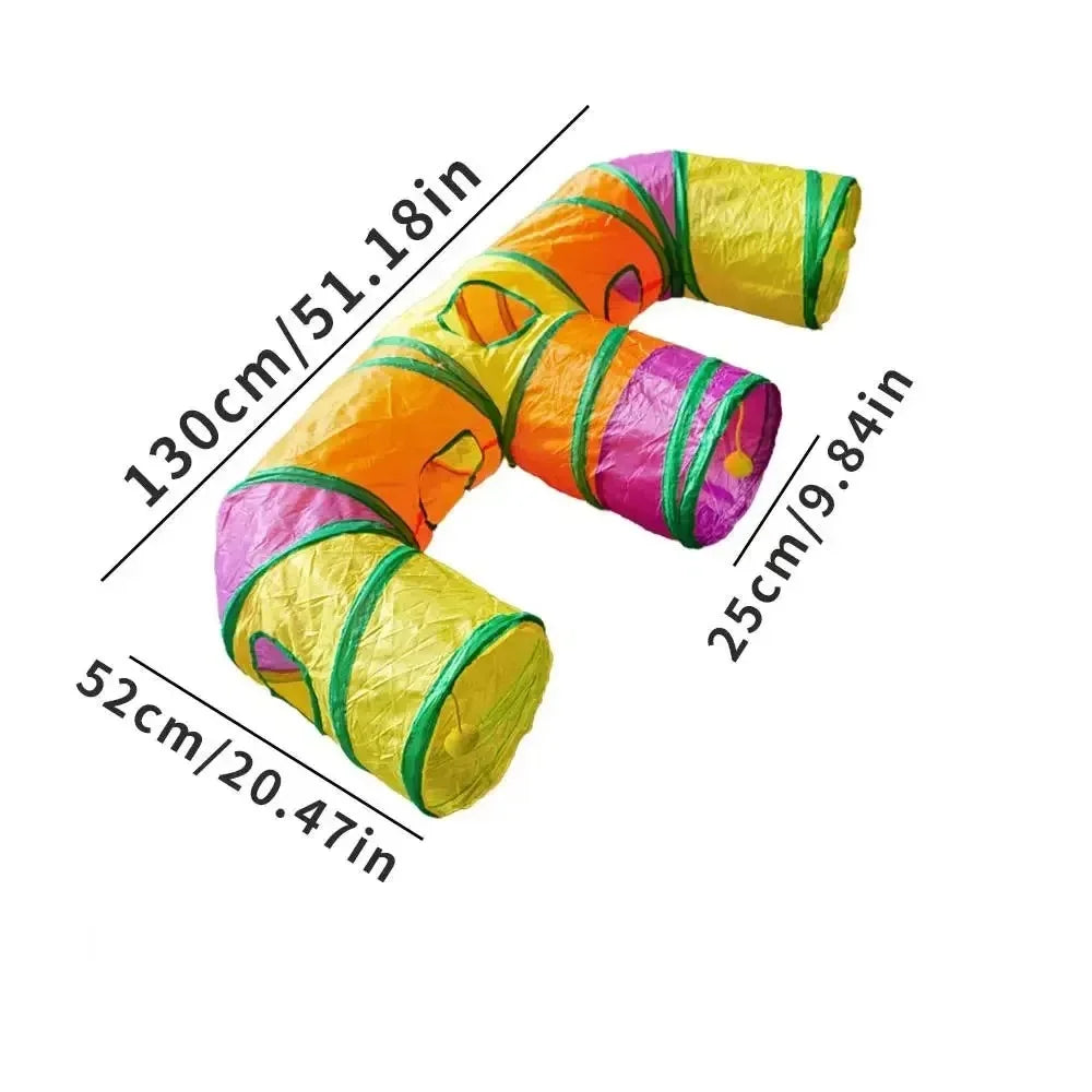 Three Ways Tunnel Cubes Foldable Bending Fun Toy