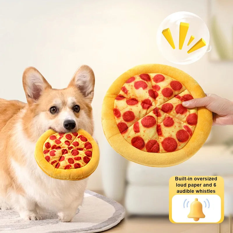 Dog Pizza Chew Sound Toy