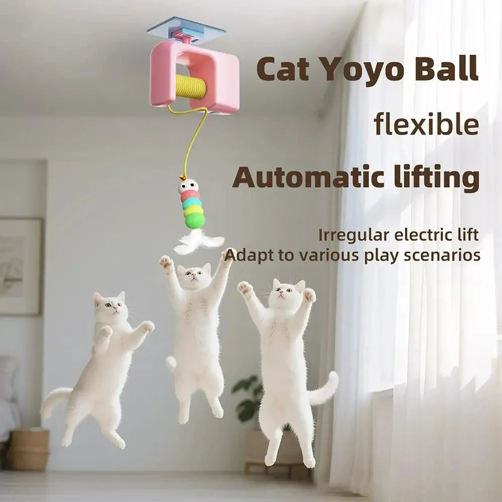 Electric Interactive Cat Teasing Stick Toy