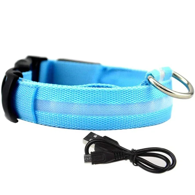 LED Glowing Dog Collars Waterproof Safety Necklace