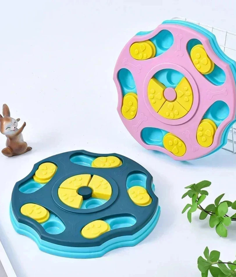 Dog Puzzle Toys Slow Feeder NonSlip Bowl