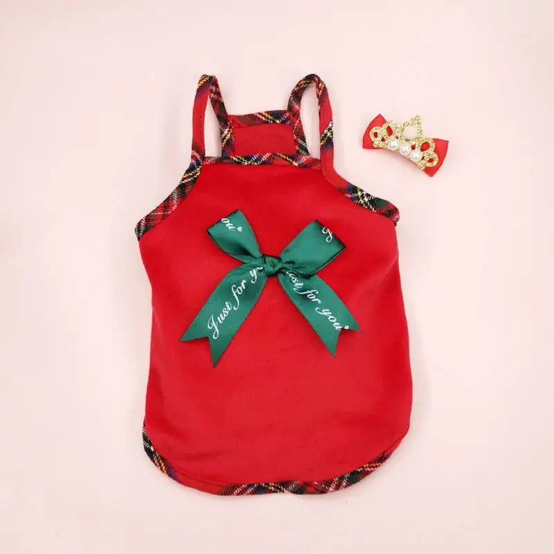 Pet Cat Dress Clothes Christmas Dog Dress Dog Slip Dress