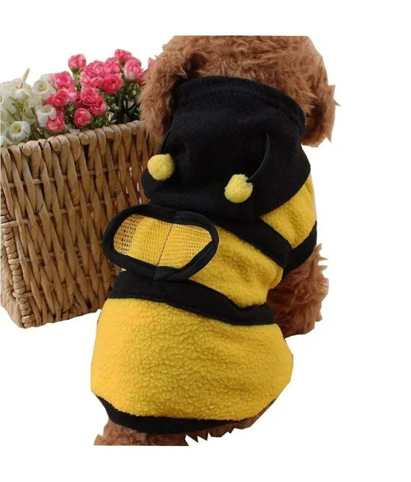 Bee Pet Puppy Coat Apparel Outfit Fleece Clothes
