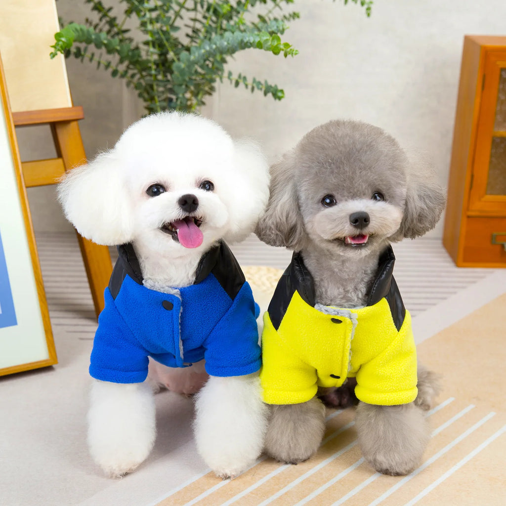 Fleece Thickened Dog Coat Autumn Winter Pet Clothes for Small Dogs