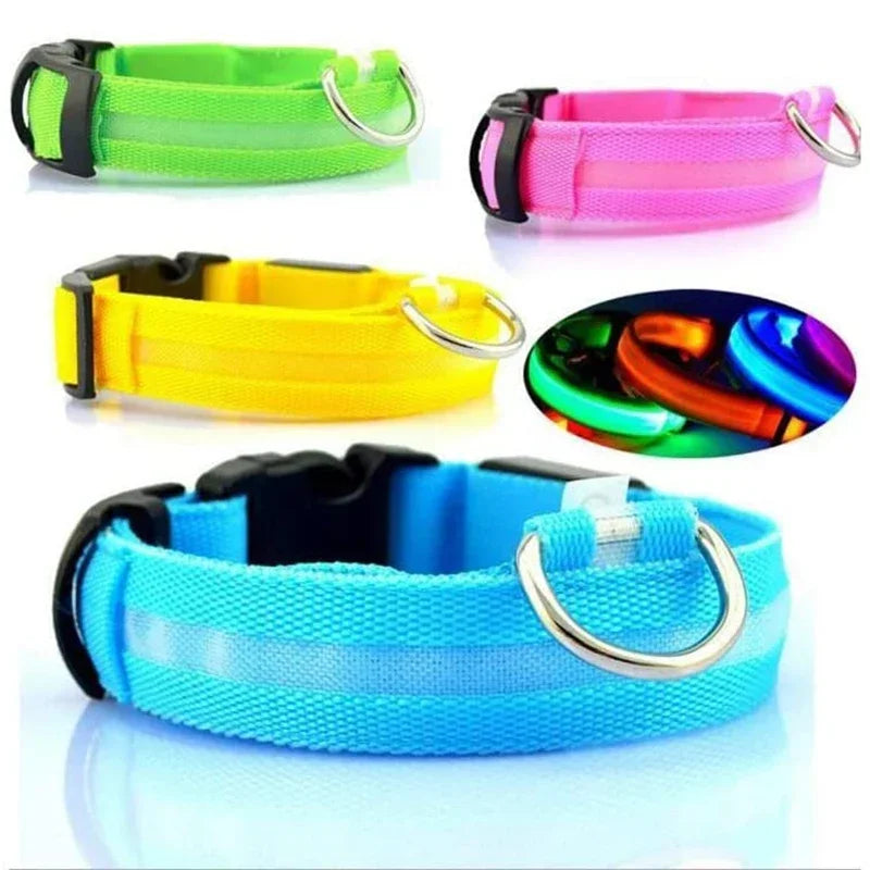 LED Glowing Dog Collars Waterproof Safety Necklace