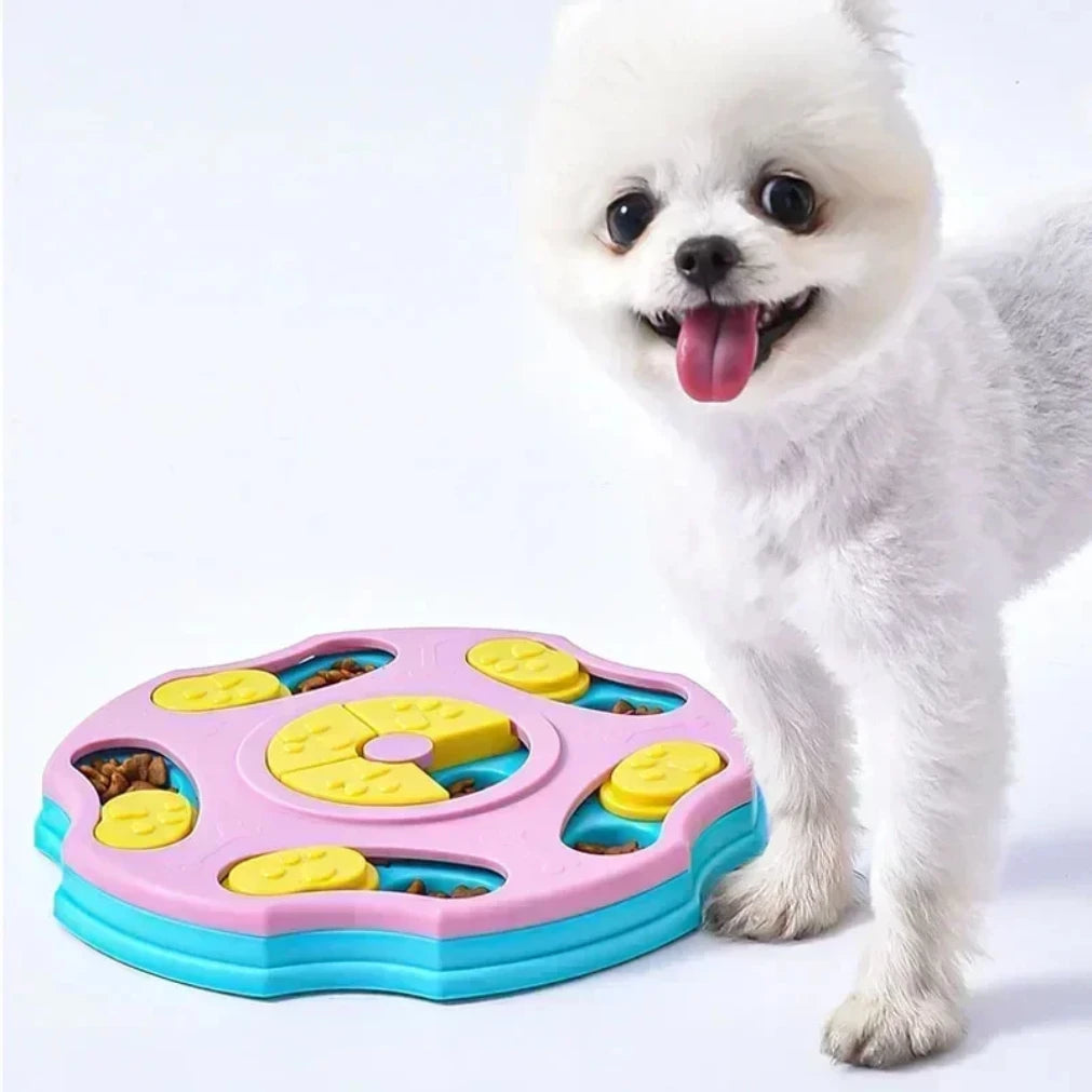 Dog Puzzle Toys Slow Feeder NonSlip Bowl
