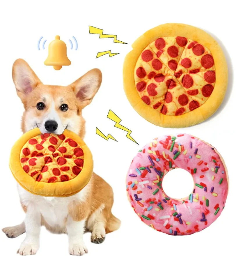 Dog Pizza Chew Sound Toy