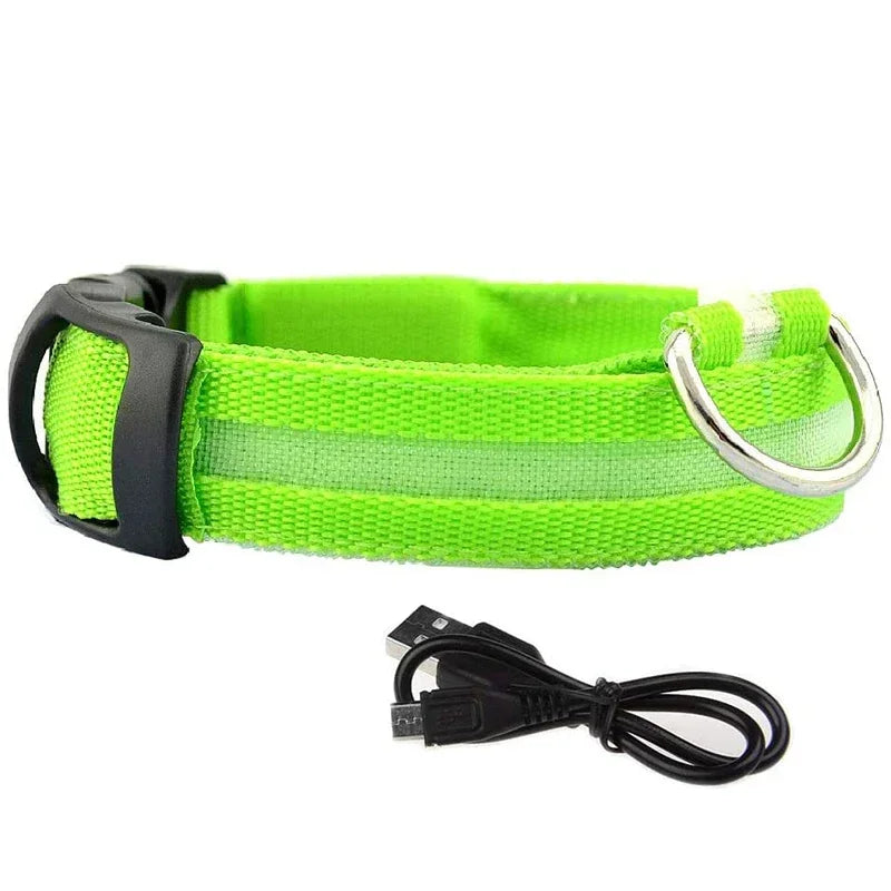 LED Glowing Dog Collars Waterproof Safety Necklace