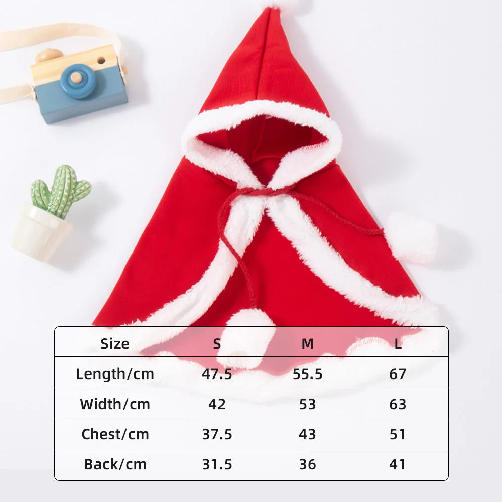 Christmas Santa Pet Costume Set Dog Cat Puppy Santa Hat And Scarf New Year Holiday Gift