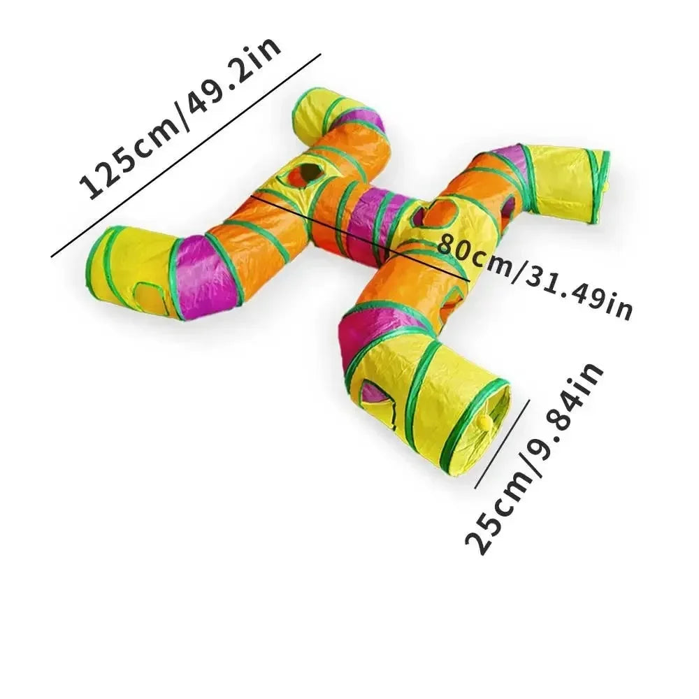 Three Ways Tunnel Cubes Foldable Bending Fun Toy