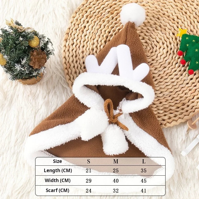 Christmas Santa Pet Costume Set Dog Cat Puppy Santa Hat And Scarf New Year Holiday Gift