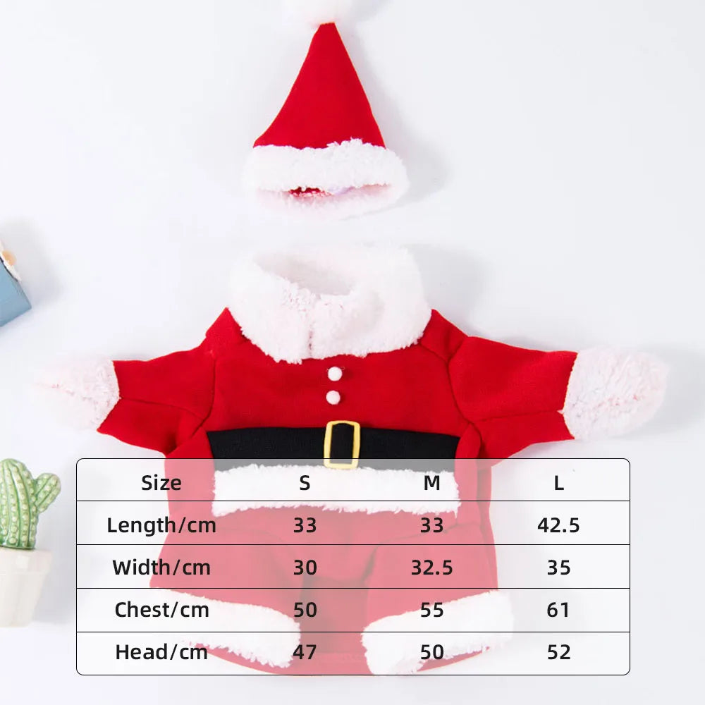 Christmas Santa Pet Costume Set Dog Cat Puppy Santa Hat And Scarf New Year Holiday Gift