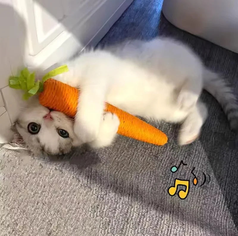 Audible Carrots Cat Toy