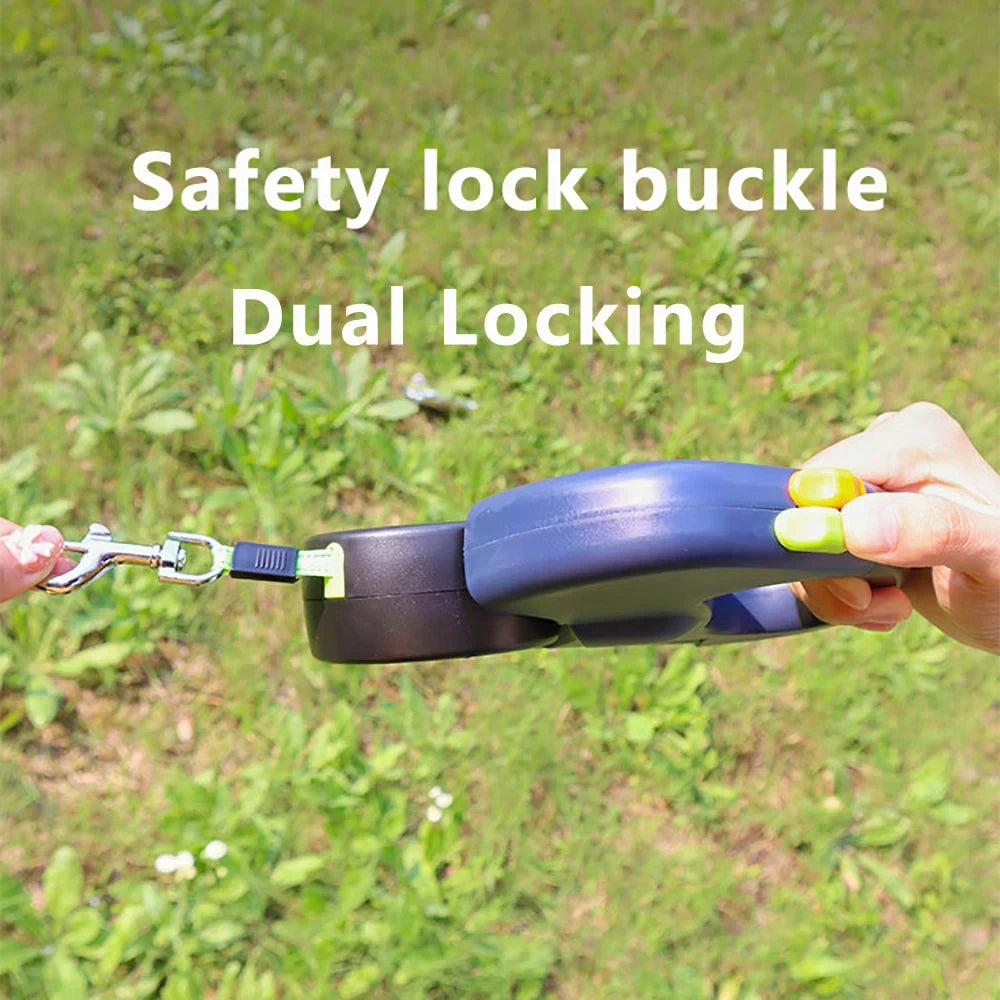 Auto Retractable Double-Ended Dog Leash 3m with LED Flashlight